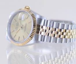 Thumbnail von Rolex Datejust 36 Saphirglas golden Stick dial Jubiléband Stahl Gold 16233 T-Serie Klassiker