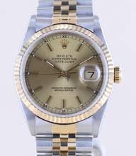 Thumbnail von Rolex Datejust 36 Saphirglas golden Stick dial Jubiléband Stahl Gold 16233 T-Serie Klassiker