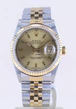 Thumbnail von Rolex Datejust 36 Saphirglas golden Stick dial Jubiléband Stahl Gold 16233 T-Serie Klassiker