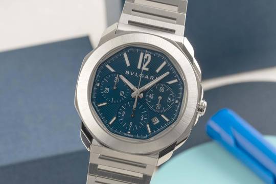 Bulgari Octo Roma Chronograph Stahl Automatik Ref. 103829-OC 42 S CH B&P 2025