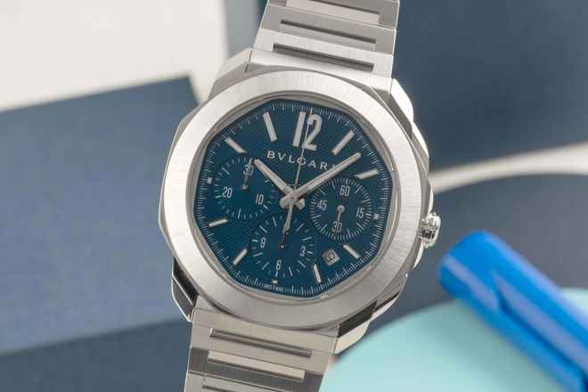  Bulgari Octo Roma Chronograph Stahl Automatik Ref. 103829-OC 42 S CH B&P 2025 