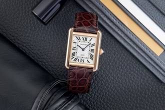 Thumbnail von Cartier Tank Solo 18k (0,750) Rotgold / Stahl Quarz Ref. W5200024 B&P 2017