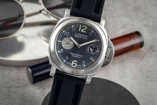 Panerai Luminor Marina Automatic Edelstahl Automatik Herrenuhr Ref. PAM00086 B&P 2002