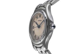 Thumbnail von Cartier Cougar Stahl Quarz Roman Dial Damenuhr Ref. W35001F5 Klassiker