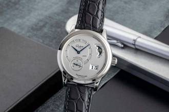 Thumbnail von Glashütte Original PanoMaticLunar Çelik Otomatik Erkek Saat Ref. 1-90-02-02-02-04 Kutu