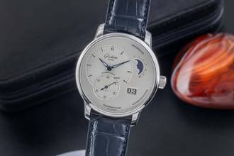 Thumbnail von Glashütte Original PanoMaticLunar Stahl Automatik Herrenuhr Ref 1-90-02-42-32-01 Papiere
