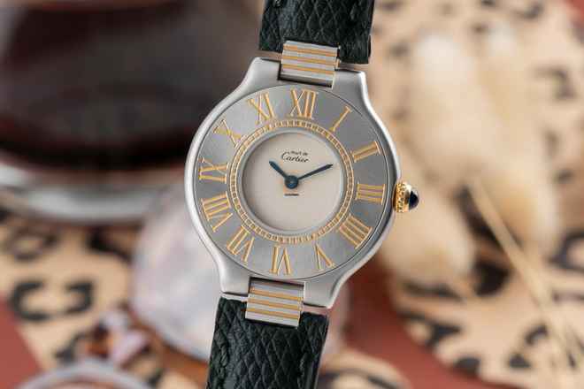 Cartier 21 Must de Cartier Lady Çelik / Altın Kadın Saat Ref. 9010