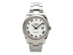 Thumbnail von Rolex Datejust 41 Edelstahl Weißgold 126334 Weiß Römisch Oyster