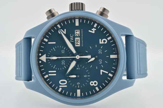 IWC Uçuş Saati Kronograf Top Gun Miramar Uçuş Kronograf Pilotlar Kronograf Top Gun 41 Miramar Mavi IW389409