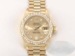 Thumbnail von Rolex Lady-Datejust Gelbgold 750 Diamanten Brillanten Automatik 18kt Yellow Gold Damen President-band Chronometer Oyster