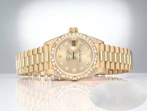 Thumbnail von Rolex Lady-Datejust Gelbgold 750 Diamanten Brillanten Automatik Gold Damen