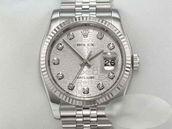  Rolex Datejust 36 36mm 116234 Stahl Weissgold 750 Diamanten Automatik Stainless Steel 18kt White Gold Jubilé-band Chronometer Oyster 