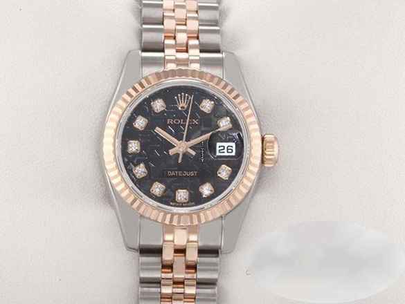  Rolex Lady-Datejust 26mm 179171 2011 Stahl Roségold 750 Diamanten Automatik Stainless Steel 18kt Rose Gold Jubilé-band Chronometer Oyster Black Dial 