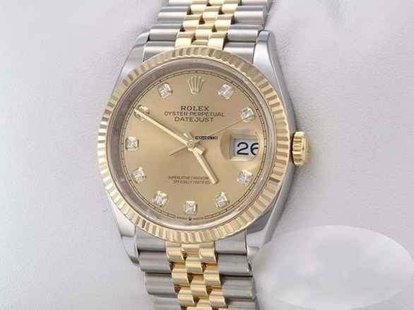  Rolex Datejust 36 126233 Edelstahl Gelbgold 750 Diamanten Automatik Stainless Steel 18kt Yellow Gold Jubilé-band Chronometer Oyster 