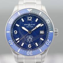 Thumbnail von Montblanc 1858 Sea Automatic Date 1858 Iced Blue NEW FULL SET