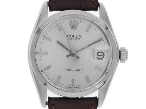 Rolex Oysterdate Precision open 6/9 Ref.6466 Bj.1973 original Box sehr gut Vintage Oysterdate Precision Medium open 6/9