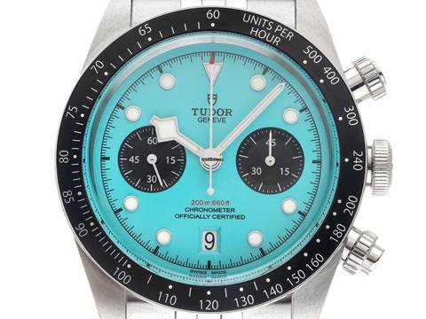 Tudor Black Bay Chrono Flamingo Blue Ref.M79360N-0024 2025 Full Set Ungetragen Black Bay Chronograph Flamingo Blue