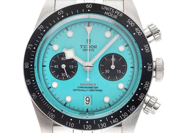  Tudor Black Bay Chrono Flamingo Blue Ref.M79360N-0024 2025 Full Set Ungetragen Black Bay Chronograph Flamingo Blue 