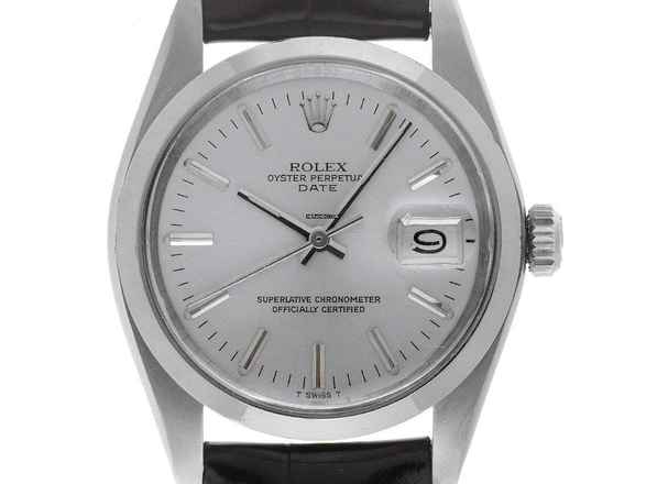  Rolex Oyster Perpetual Date Ref.1500 Bj.1980 original Box sehr guter Zustand Vintage Oyster Perpetual Date open 6/9 Stahl 