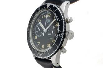 Thumbnail von Bu yıl Bundeswehr Flyback-Chronograph Handaufzug 1550 SG vintage klasik