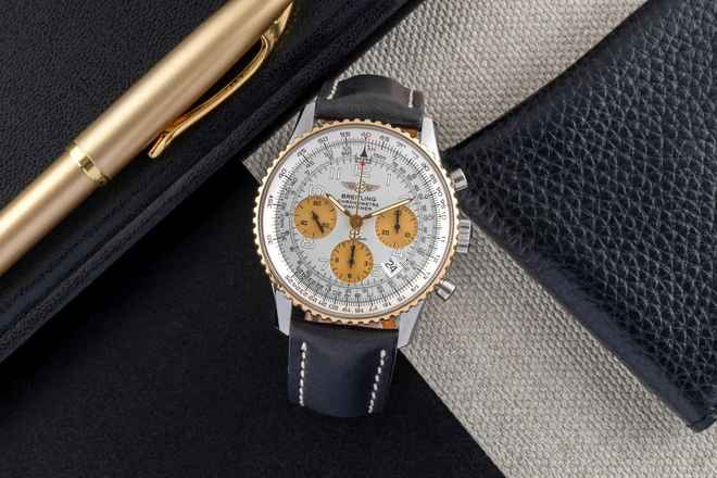 Breitling Navitimer Kronograf Çelik / Altın Otomatik Erkek Ref D23322 Evraklar