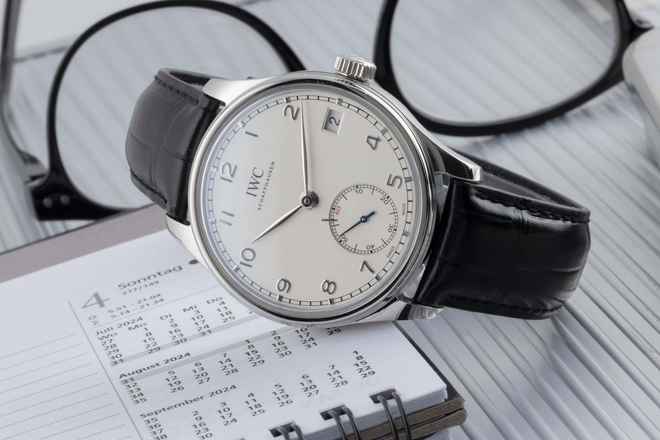 IWC Portugieser Manuel Kurmalı 8 Gün Manuel Kurmalı Çelik Erkek Saat Ref. IW510203