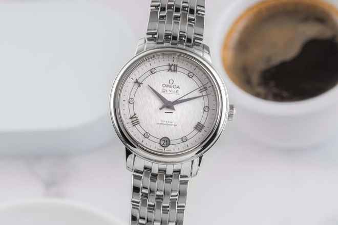  Omega De Ville Prestige Stahl Automatik Damenuhr Diamonds Ref. 424.10.33.20.52.002 