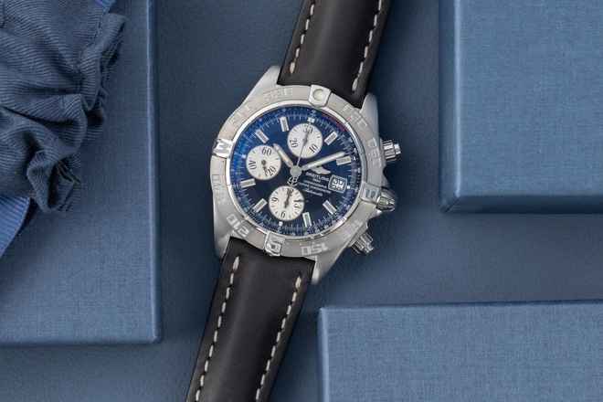 Breitling Galactic Chronograph Otomatik Takvim Paslanmaz Çelik Erkek Saat Ref. A13364