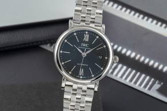 Thumbnail von IWC Portofino Automatic Green Diamonds Dial Edelstahl Automatik Herrenuhr Ref. IW458602
