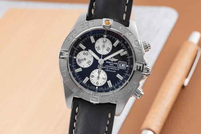 Breitling Galactic Chronograph Otomatik Takvim Paslanmaz Çelik Erkek Saat Ref. A13364