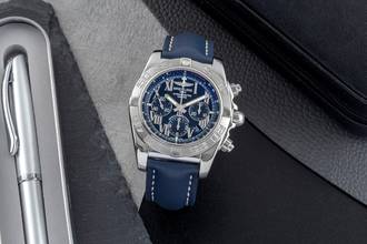 Thumbnail von Breitling Chronomat 44 Chronograph Black Dial Edelstahl Automatik Ref. AB0110