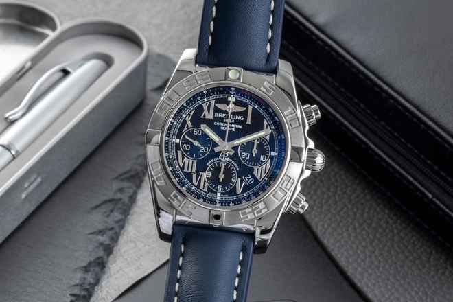 Breitling Chronomat 44 Kronometre Siyah Kadran Paslanmaz Çelik Otomatik Ref. AB0110