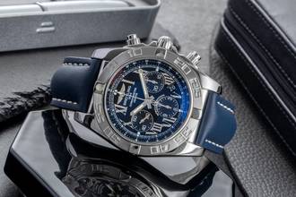 Thumbnail von Breitling Chronomat 44 Chronograph Black Dial Edelstahl Automatik Ref. AB0110