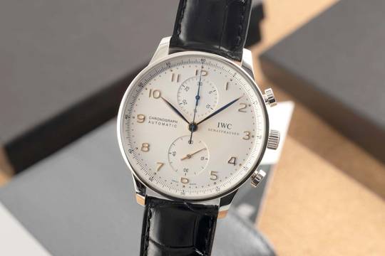 IWC Portugieser Chronograph Stahl Automatik Herrenuhr Ref. IW371401