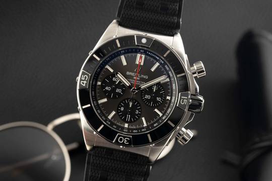Breitling Chronomat Super Chronomat B01 44 Chronograph Automatik Ref. AB0136251B2S1 B&P