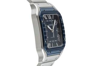 Thumbnail von Cartier Santos De Cartier Blue Stahl Automatik Herrenuhr Ref. WSSA0048 B&P 2022