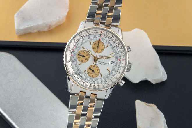  Breitling Navitimer Chronograph Stahl / Gold Automatik Herrenuhr Ref. B13019 