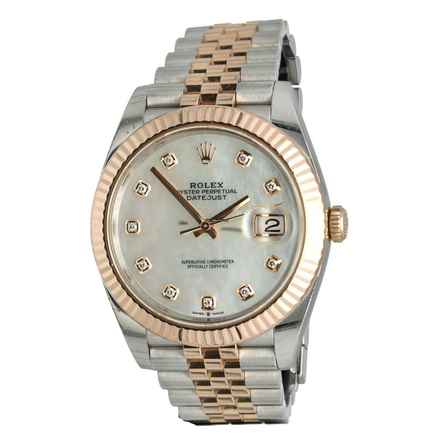 Rolex Datejust 41 Everose/Stahl MOP Diamant-Zifferblatt Ref. 126331 Komplettset 2021