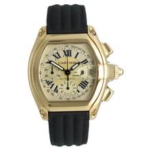 Thumbnail von Cartier Roadster Chronograph XL 18K Gold Champagner-Zifferblatt Ref. 2619 Komplettset