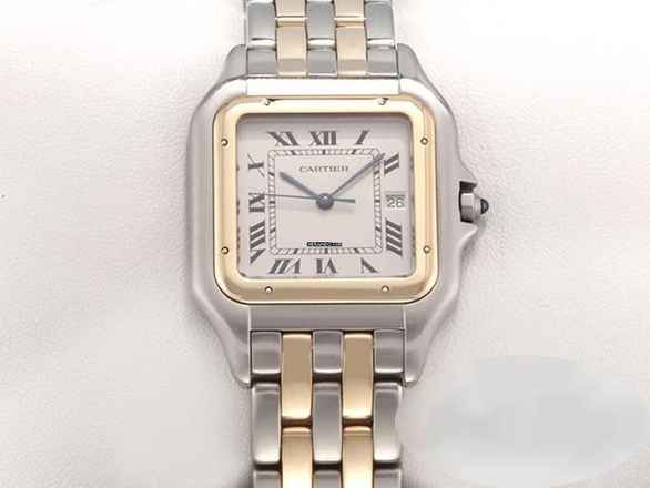  Cartier Panthère Grosses Modell Edelstahl Gelbgold 750 Herren Damen Stahl Gold Steel 
