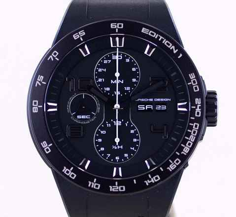  Porsche Design Flat Six 6 Six Edition 1 Chronograph P6341 Edelstahl Black Kautschuk Sport B+P 