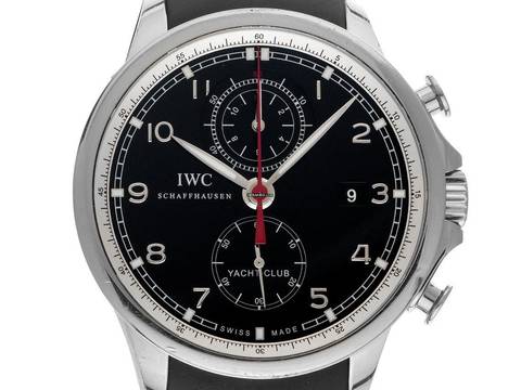 IWC Portugieser Yacht Club Chronograph Ref.IW390204 Bj.2011 Full Set wie Neu Vintage Portugieser Yacht Club Chronograph Kautschuk Faltschließe