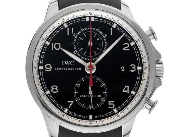  IWC Portugieser Yacht Club Chronograph Ref.IW390204 Bj.2011 Full Set wie Neu Vintage Portugieser Yacht Club Chronograph Kautschuk Faltschließe 