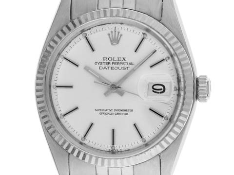 Rolex Datejust 36 Ref.1601 1972 Full Set Original Vintage Unpoliert Datejust open 6/9 Stahl 18kt Weißgold