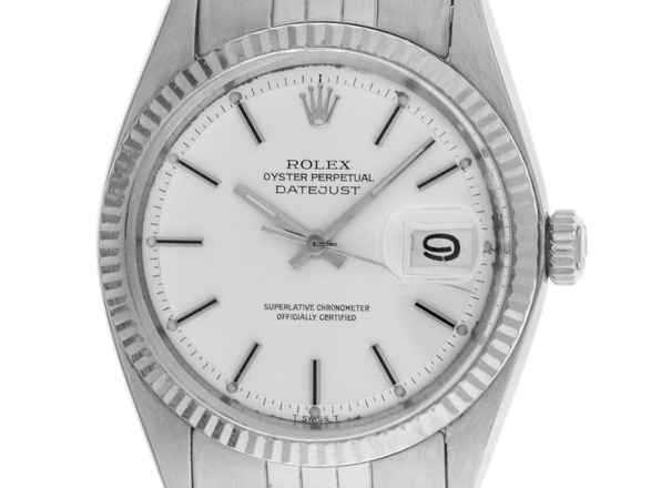  Rolex Datejust 36 Ref.1601 1972 Full Set Original Vintage Unpoliert Datejust open 6/9 Stahl 18kt Weißgold 