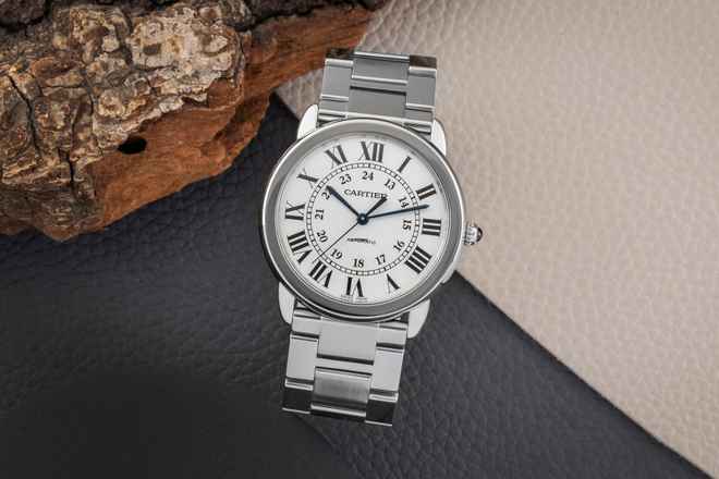 Cartier Ronde de Cartier Solo De Cartier Otomatik Takvim Çelik Erkek Saatı Ref. WSRN0012