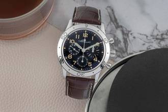 Thumbnail von Breguet Type XX - XXI - XXII Aeronavale Chronograph Stahl Automatik Ref. 3800/ST/92 B&P 1996