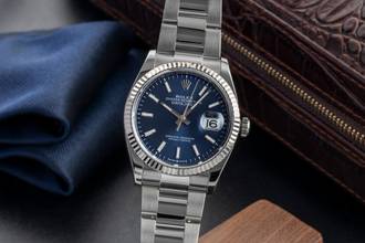 Thumbnail von Rolex Datejust 36 Blue Dial Stahl / Weissgold Automatik Herrenuhr Ref. 126234
