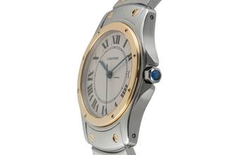 Thumbnail von Cartier Santos Ronde Stahl / Gold Automatik Herrenuhr Ref. W20036R3 1910