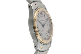 Thumbnail von Cartier Santos Ronde Stahl / Gold Automatik Herrenuhr Ref. W20036R3 1910